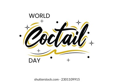 illustration design of world coctail day good for world coctail day celebration. flat design. flyer design.