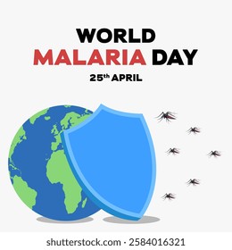 illustration design for world malaria day in flat style