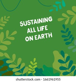 illustration design for world wildlife day celebration, march 8th. Sustaining all life on Earth theme