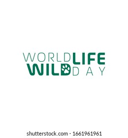 illustration design for world wildlife day celebration, march 8th. Sustaining all life on Earth theme