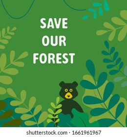 illustration design for world wildlife day celebration, march 8th. Sustaining all life on Earth theme
