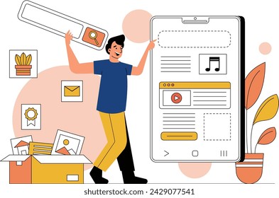 Illustration Designer Creates UI Elements