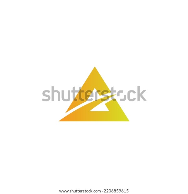 Illustration Designer Yellow Triangle Logo Icon Stock Vector Royalty