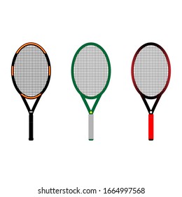 Illustration designs of tennis racket shapes can be used for various design projects