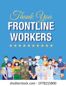 Illustration Designs Thanking All The Frontline Workers 