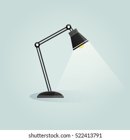 Illustration of desk lamp design icon concept