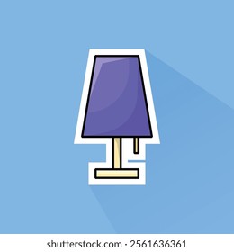 Illustration of Desk Lamp in Flat Design