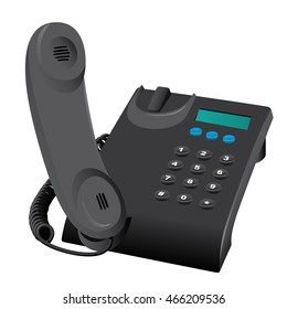 Illustration is a desk phone object wired. Ideal for catalog and institutional material