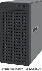 A illustration of desktop server.It can be used as a web icon or presentation material.