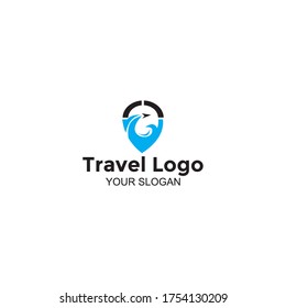 illustration of destination map, logo icon and water suitable for company, traveling, and application icon