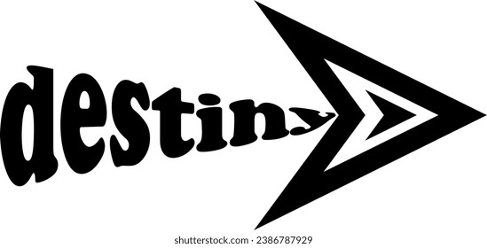Illustration of destiny arrow design