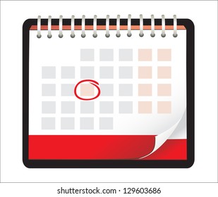 illustration of detailed beautiful calendar icon