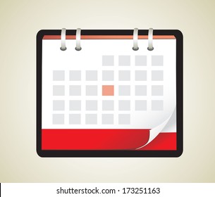 illustration of detailed beautiful calendar icon