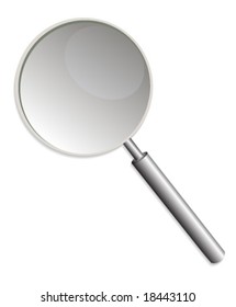 Illustration of a detailed magnifying glass