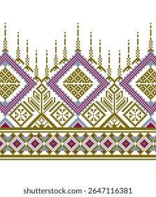Illustration for Detailed Textile Print Vector