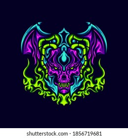 Illustration Devil Toxic for merchandise, apparel or other