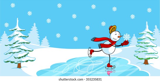 illustration devoted to the symbols of Christmas