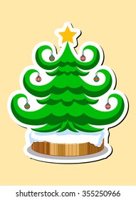 Illustration devoted to the symbols of Christmas