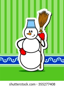 Illustration devoted to the symbols of Christmas
