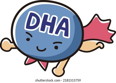 Illustration of DHA image character