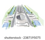 illustration of Dhaka Purbachal Expressway