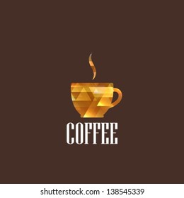 illustration with diamond coffee cup