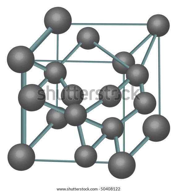 illustration with diamond\
crystal structure