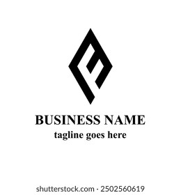 Illustration of Diamond Initial F Vector Logo for Your Business