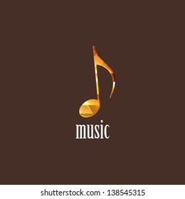 illustration with diamond musical note
