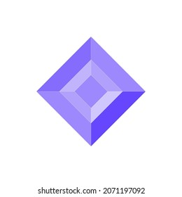Ilustración del diamante. Ilustración vectorial en un estilo plano