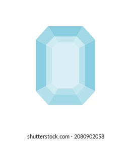 Illustration of diamond. Vector illustration in a flat style
