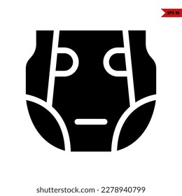 illustration of diaper glyph icon 