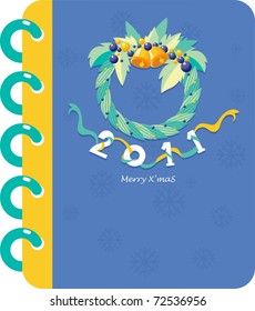 Illustration of diary on a white background