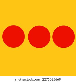 Illustration of dice or domino cards. Abstract Design. Simple design. Red sun in a yellow sky.