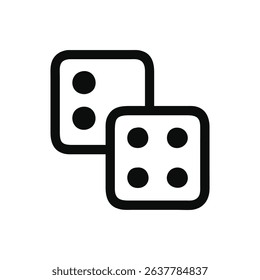 Illustration of a dice featuring numerical icons.
