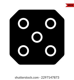 illustration of dice glyph icon