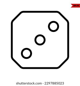 illustration of dice line icon