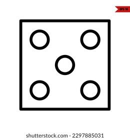 illustration of dice line icon