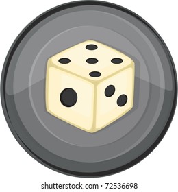 Illustration of dice on a white background