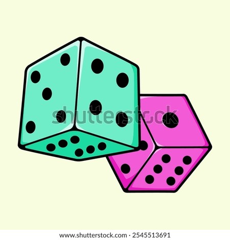 Illustration of dice in simple backgrounds  Stock photo © 