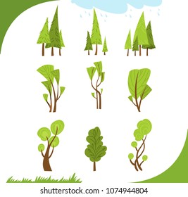 Illustration of different abstract trees