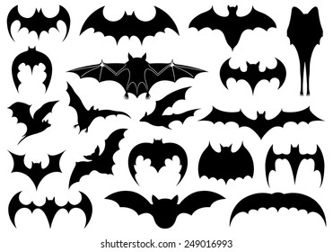 Illustration Different Bats Isolated On White Stock Vector (Royalty ...