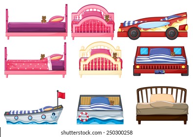 Illustration of different bed design