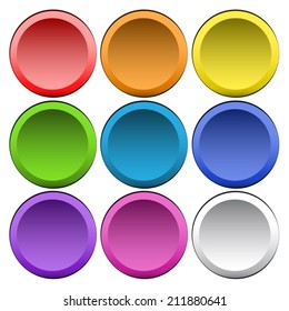 Ilustración de diferentes botones de color