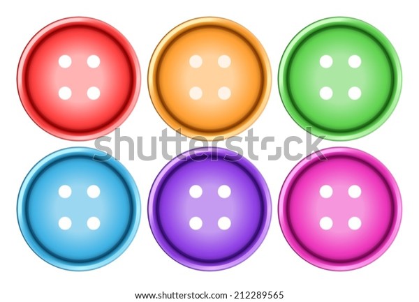 Illustration Different Color Buttons Stock Vector (Royalty Free) 212289565