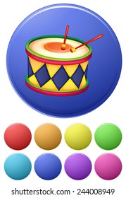 Illustration of different color icons of instrument