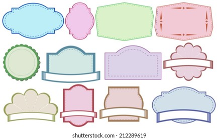 Illustration of different color labels