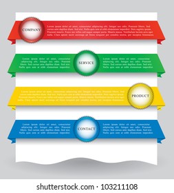 Illustration of different colored web banners for your website