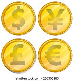 Illustration of different currency