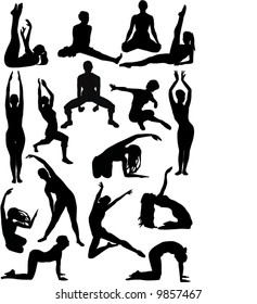 Naked Sexy Girls Silhouette Set Very: เวกเตอร์สต็อก (ปลอดค่าลิขสิทธิ์